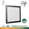 Black with Glitter Power LED Panel Light 12W Aluminum+Acrylic cover